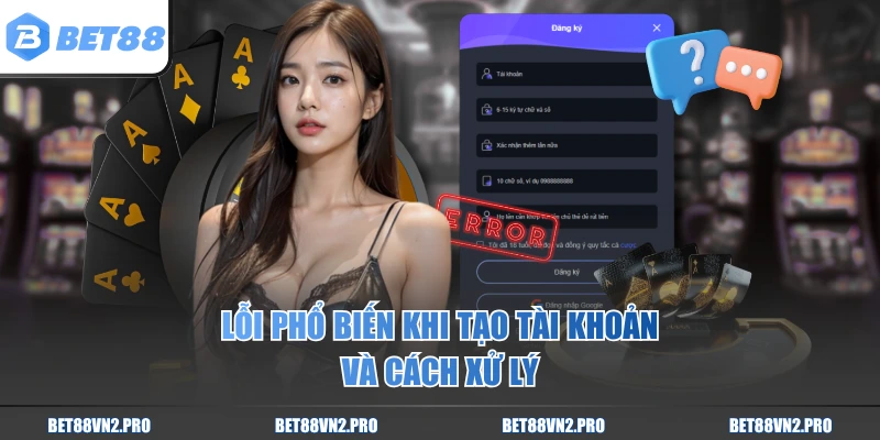 Lỗi phổ biến khi tạo tài khoản và cách xử lý